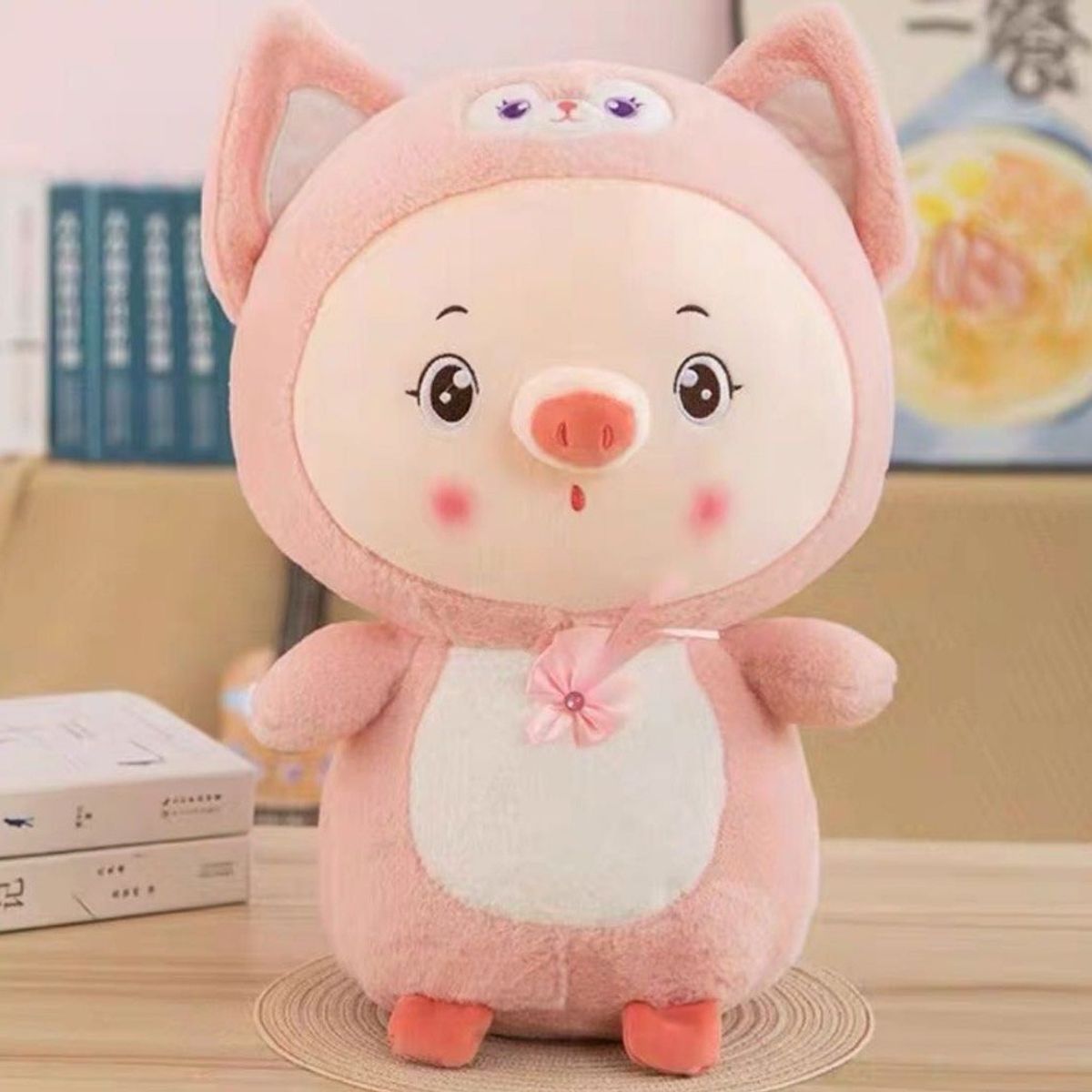 GENERICO - Peluche Chanchiti Disfraz Kawaii Felpa Suave 50CM