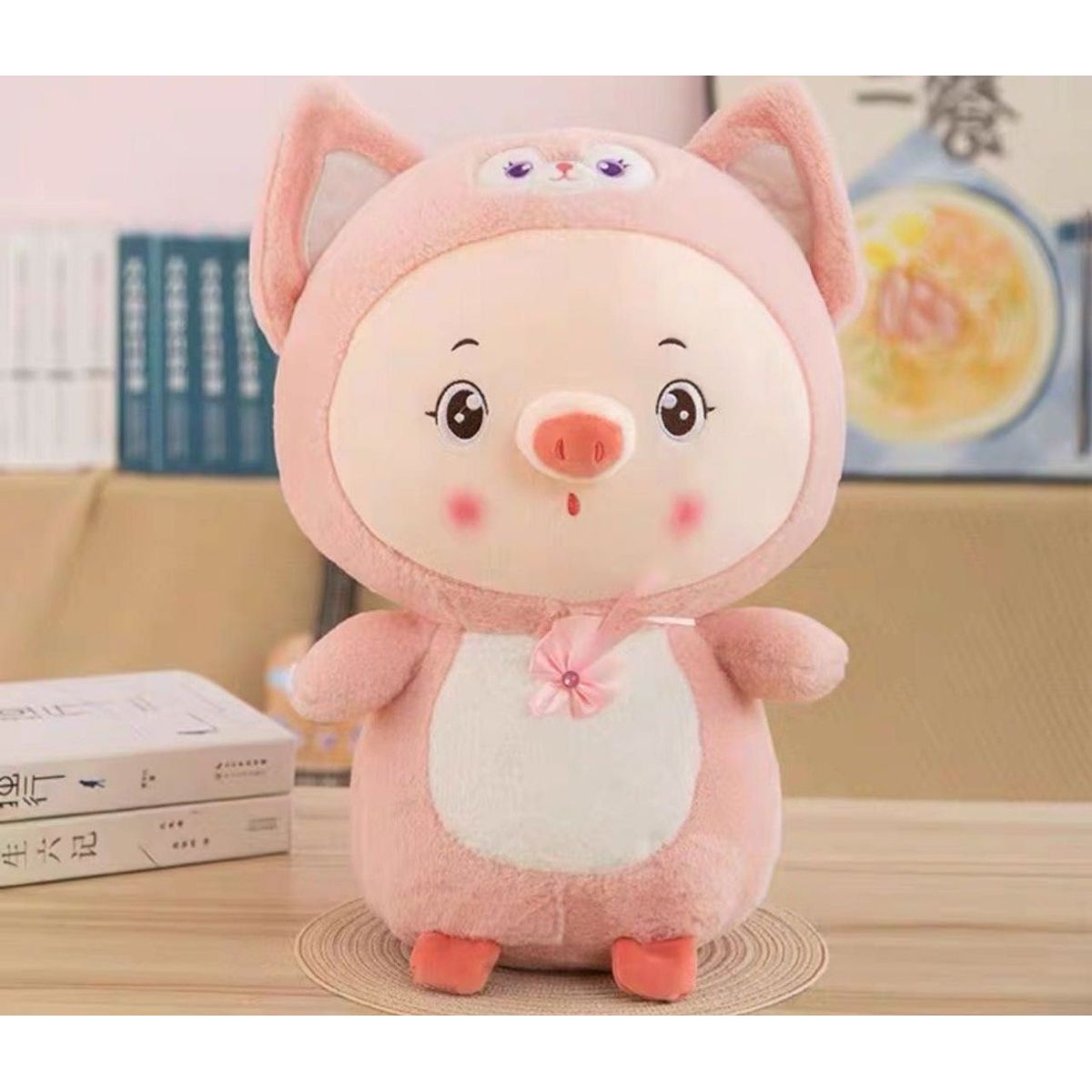 GENERICO - Peluche Chanchiti Disfraz Kawaii Felpa Suave 50CM