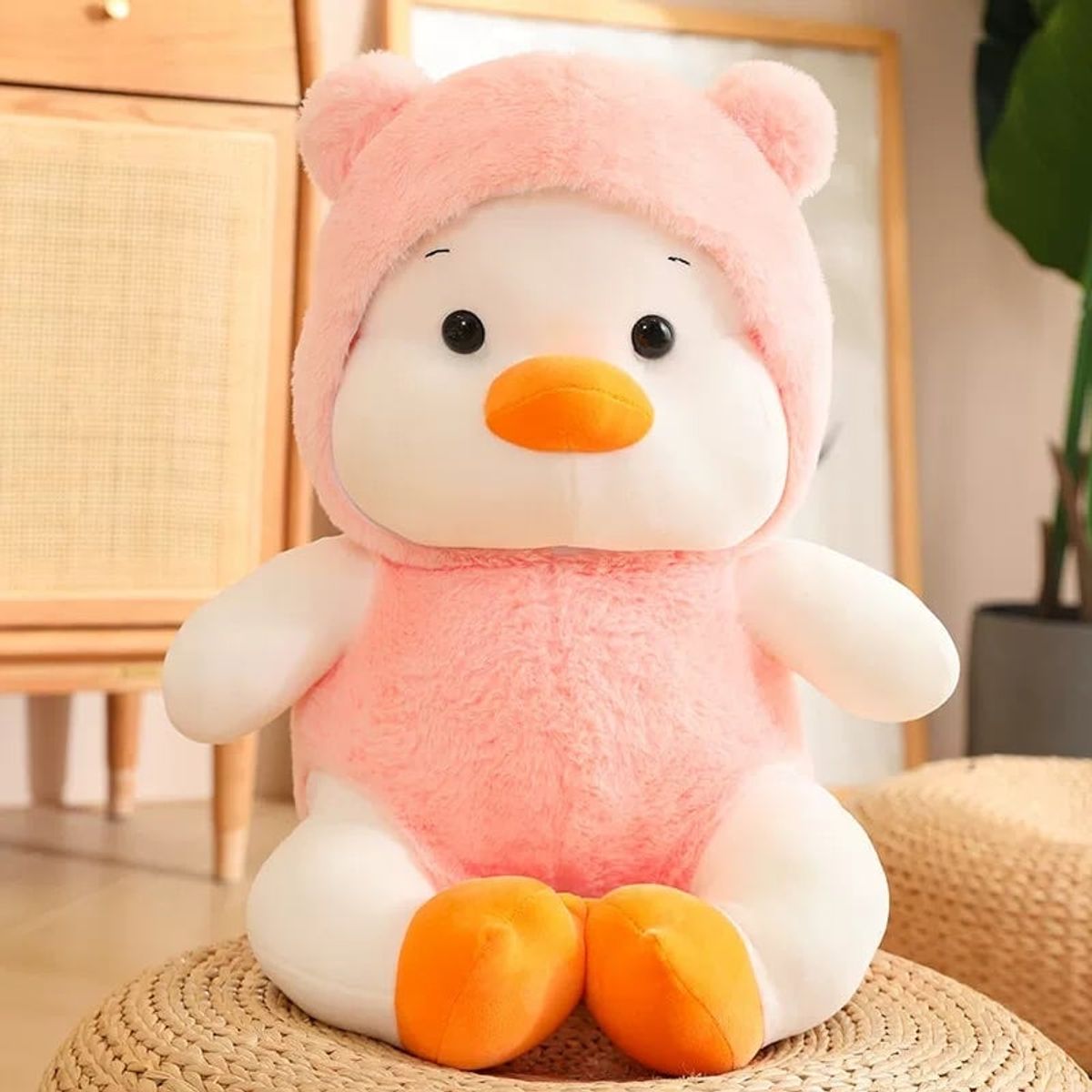 GENERICO - Peluche Patito Diseños Kawaii 45cm Rosa