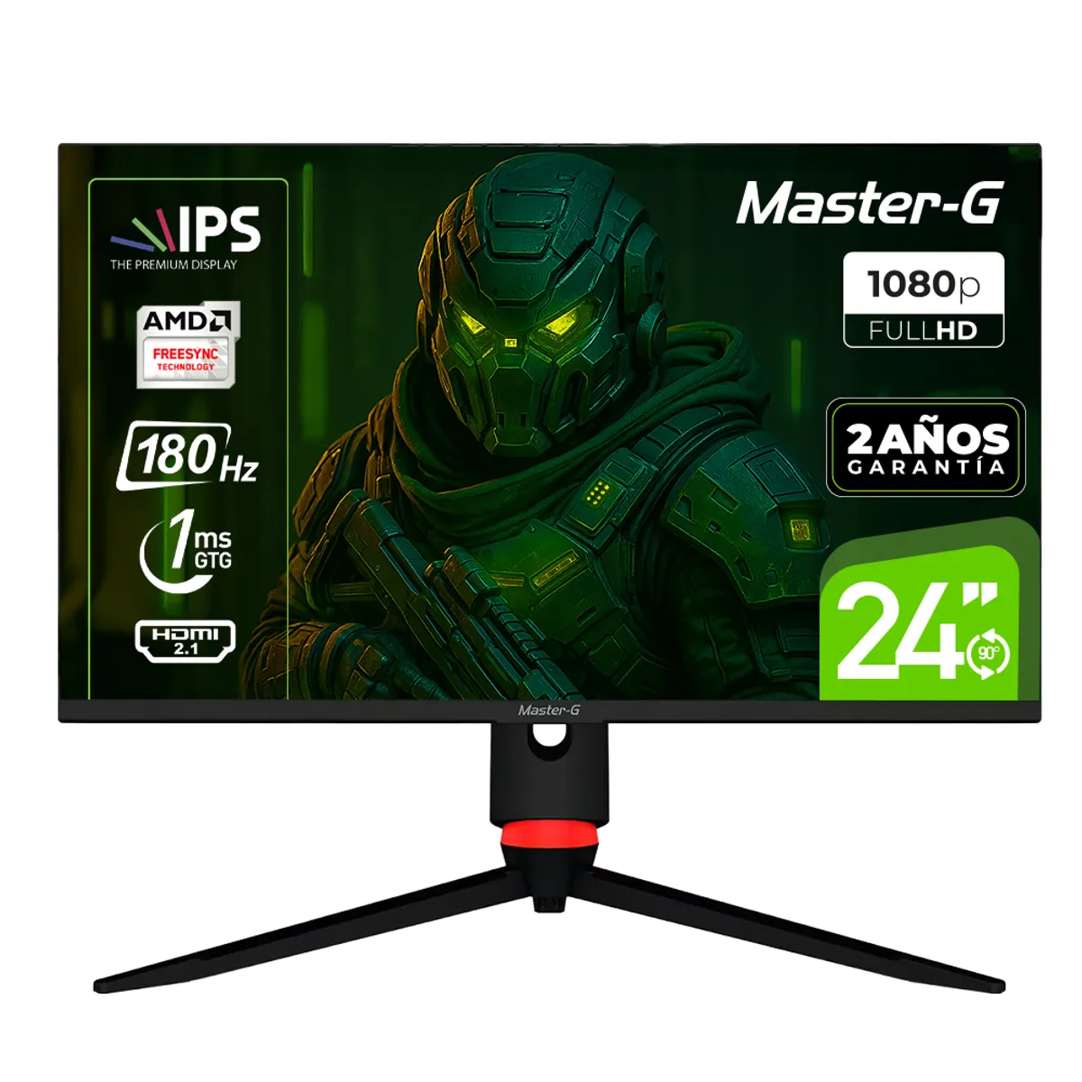 MASTER G - Monitor Gamer 24" FHD IPS Pivote 90 180Hz 1Ms MGMG2440