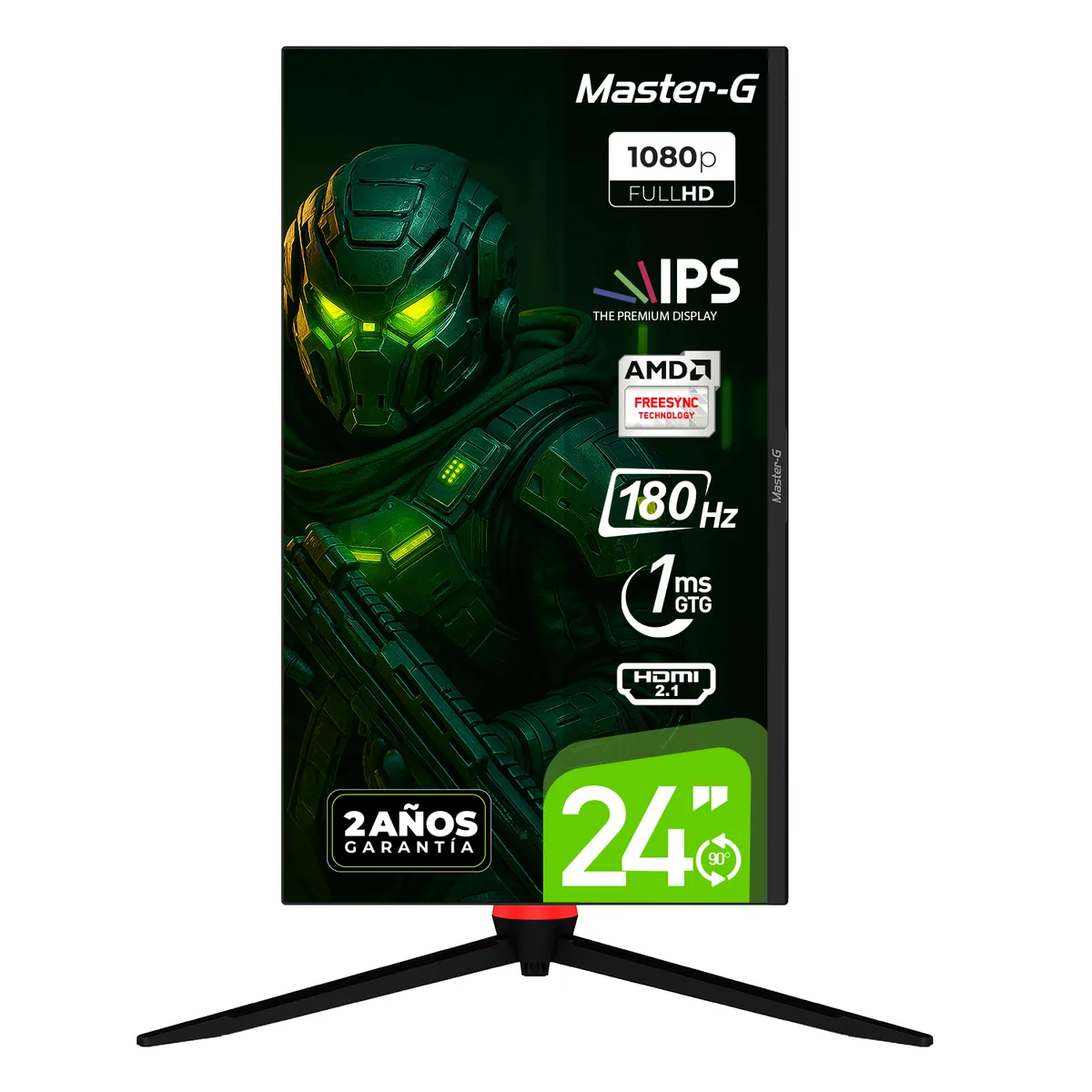 MASTER G - Monitor Gamer 24" FHD IPS Pivote 90 180Hz 1Ms MGMG2440