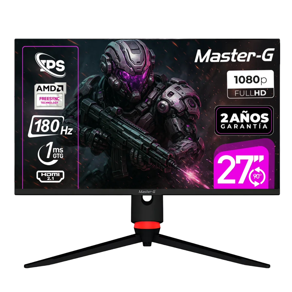 MASTER G - Monitor Gamer 27" FHD IPS Pivote 90 180Hz 1Ms MGMG2740