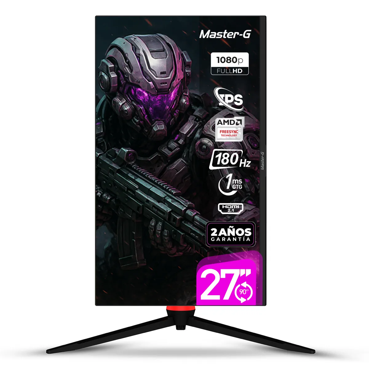MASTER G - Monitor Gamer 27" FHD IPS Pivote 90 180Hz 1Ms MGMG2740