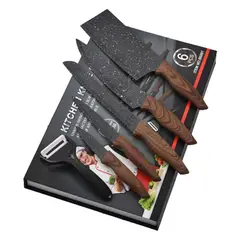 GENERICO - Set de Cuchillos de Cocina Profesional Acero Inoxidable Ergonomico