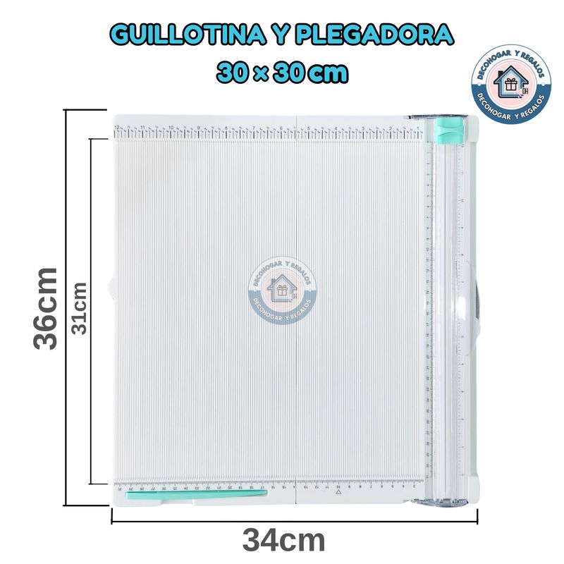 GENERICO - Guillotina y Plegadora 30x30cm Incluye Hueso Marcador