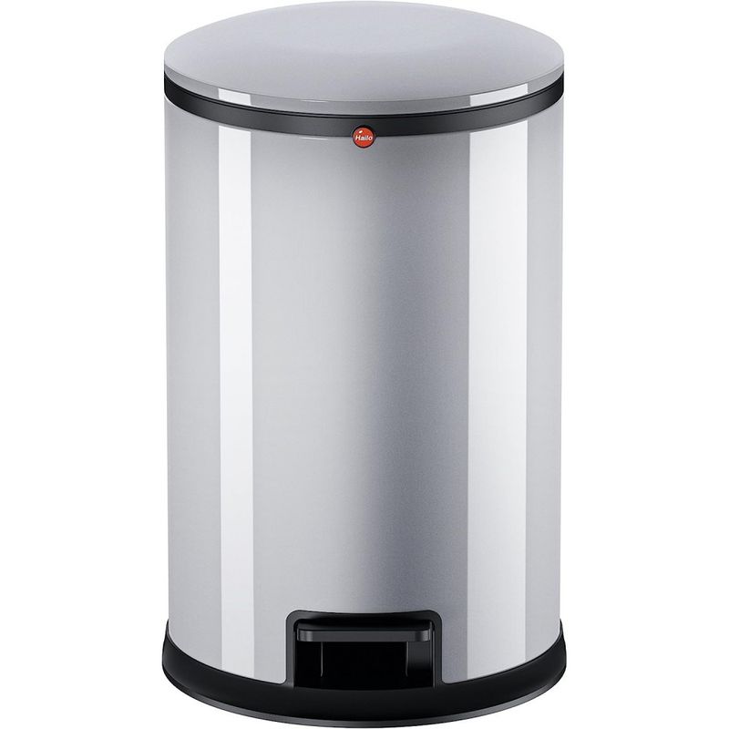 HAILO - BASURERO CON TAPA Y PEDAL PLATEADO HAILO PURE M 12 LT