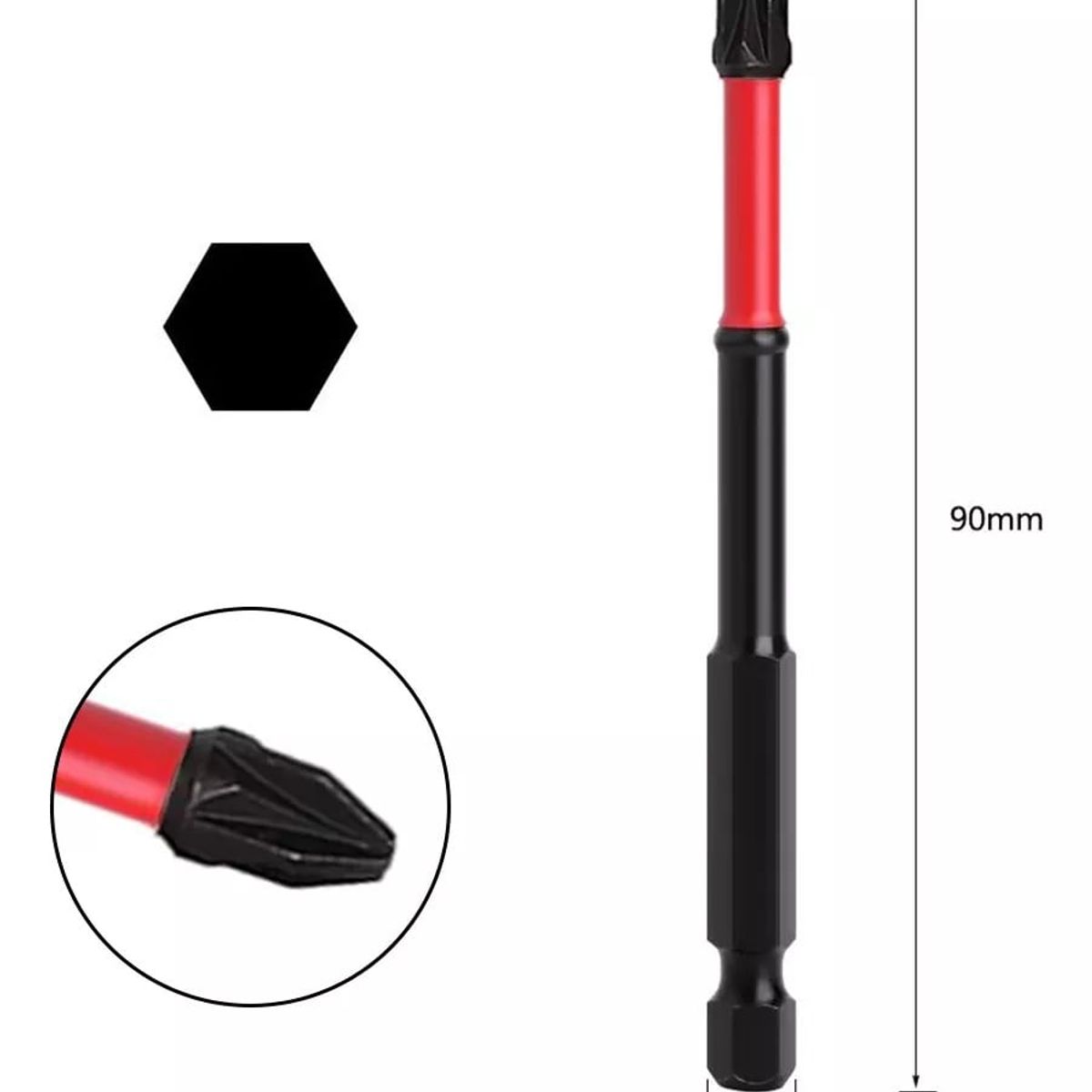 5pcs Magnetica Punta Destornillador Puntas Impacto PH2 90mm, marca KUANGYE - Foto 2