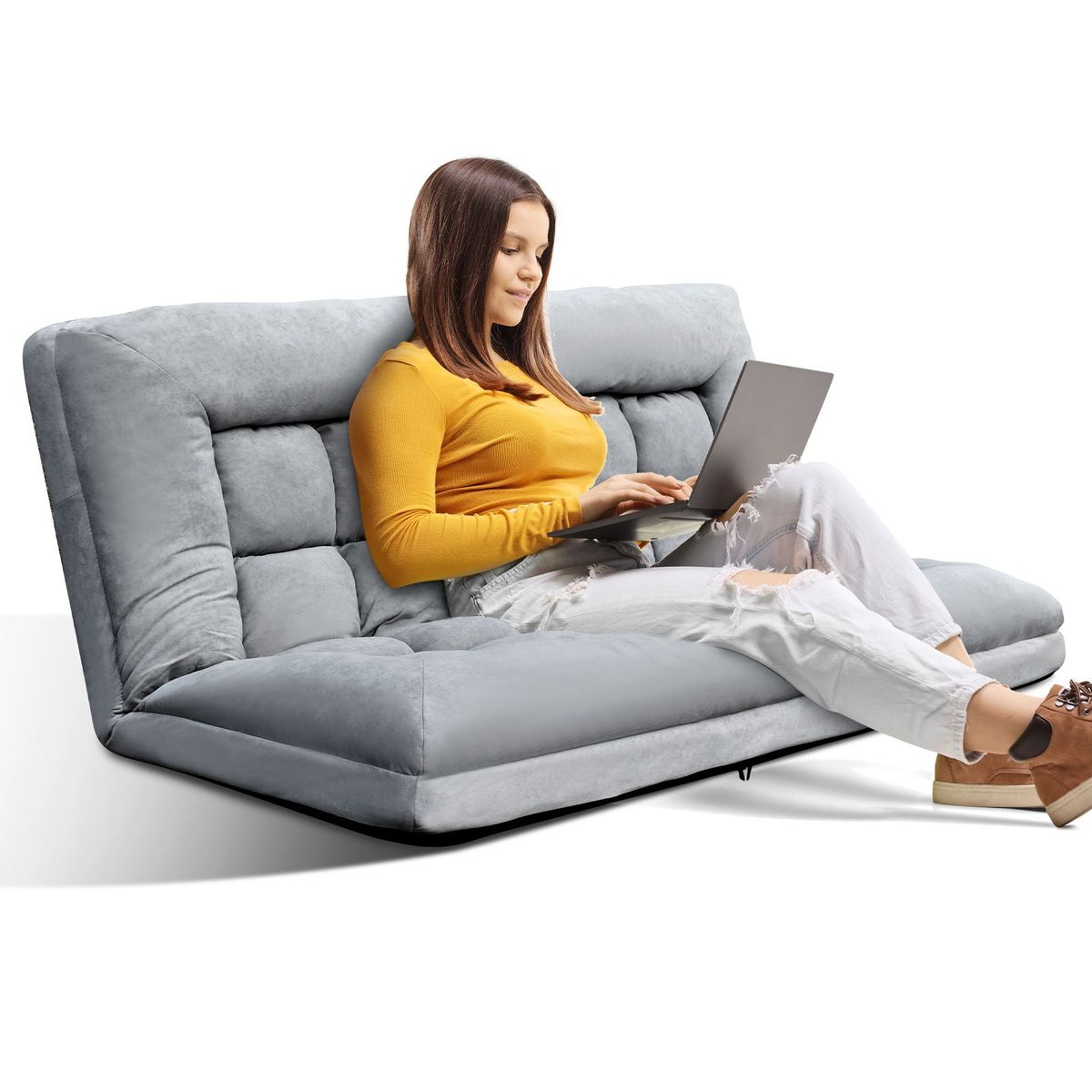 YAYKO - Sofá Cama Plegable Perezoso Silla De Suelo Proposito Doble