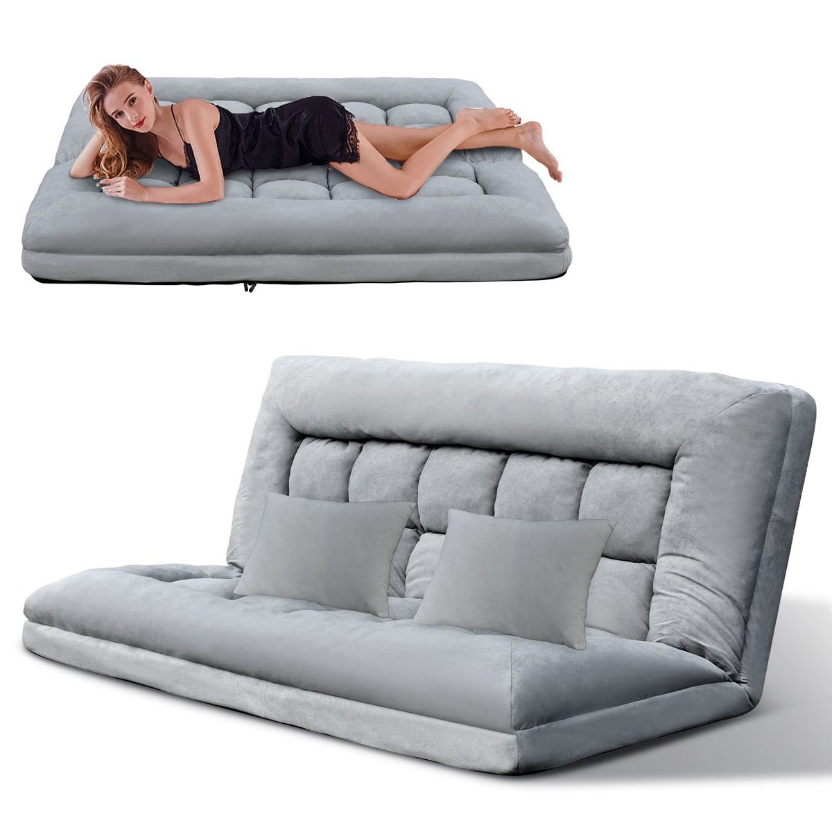 YAYKO - Sofá Cama Plegable Perezoso Silla De Suelo Proposito Doble