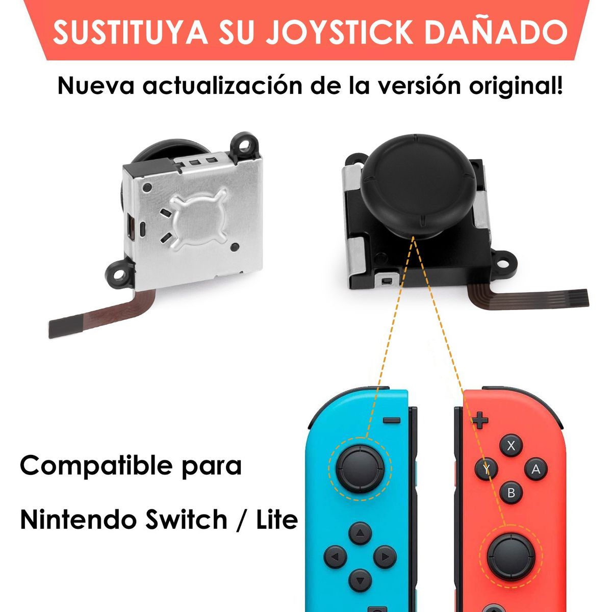 LUKOVEE - Kit De Reparación Mando Joycon 33 Pcs Para Nintendo Switch