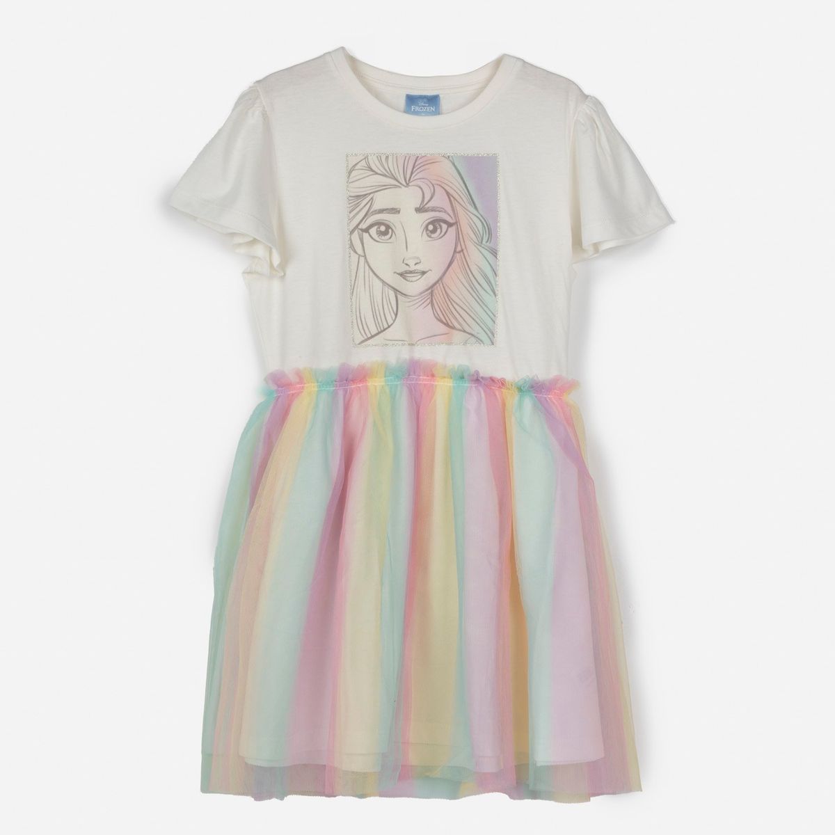 DISNEY - Vestido Niña Elsa Frozen Blanco Disney