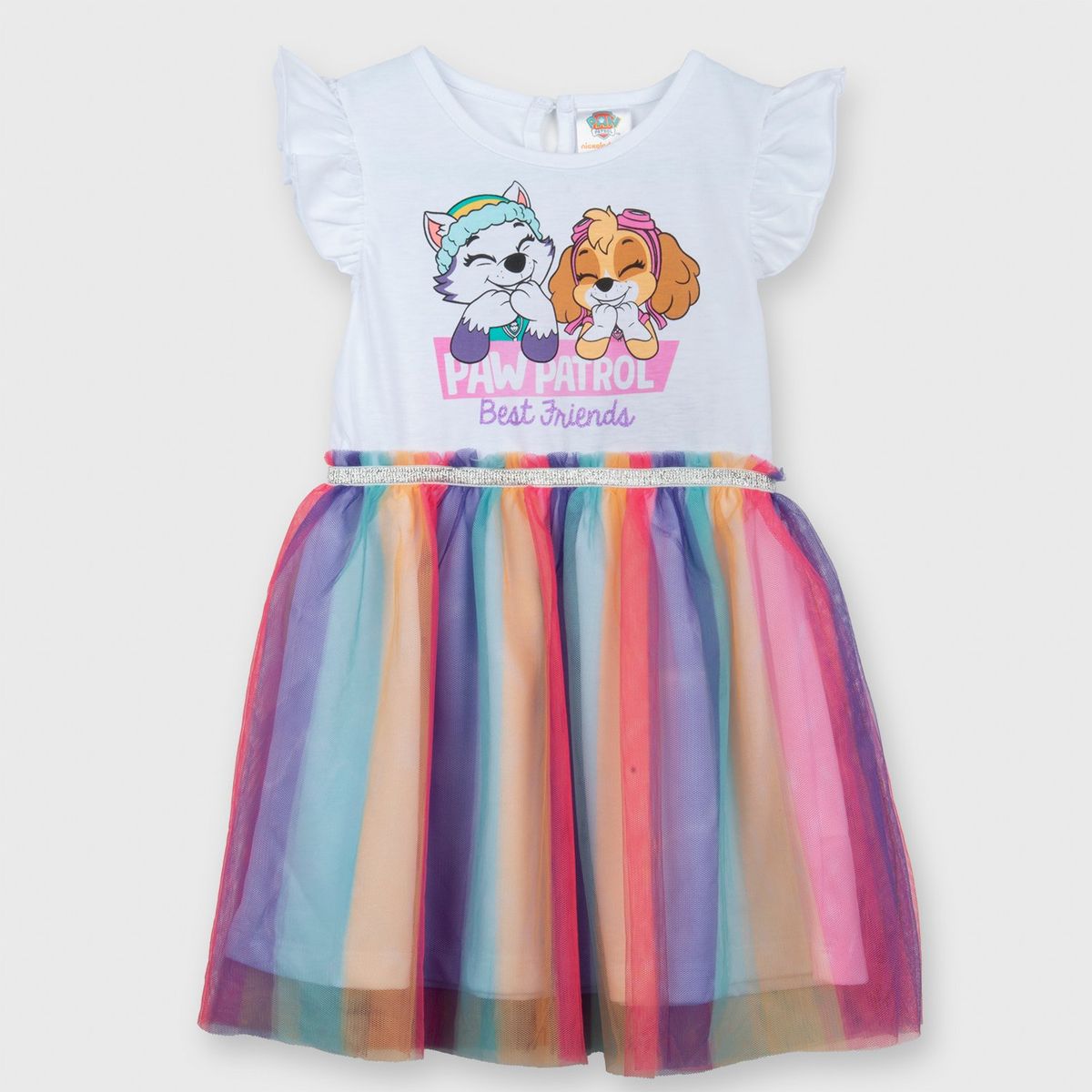 PAW PATROL - Vestido Niña Arcoiris Blanco Paw Patrol