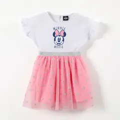 DISNEY - Vestido Niña Minnie Blanco