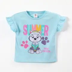 PAW PATROL - Polera Manga Corta Niña Everest Celeste