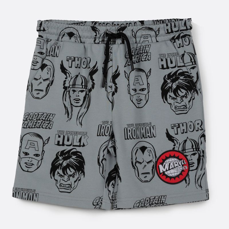 MARVEL - Short Niño Full Print Avengers Gris Marvel