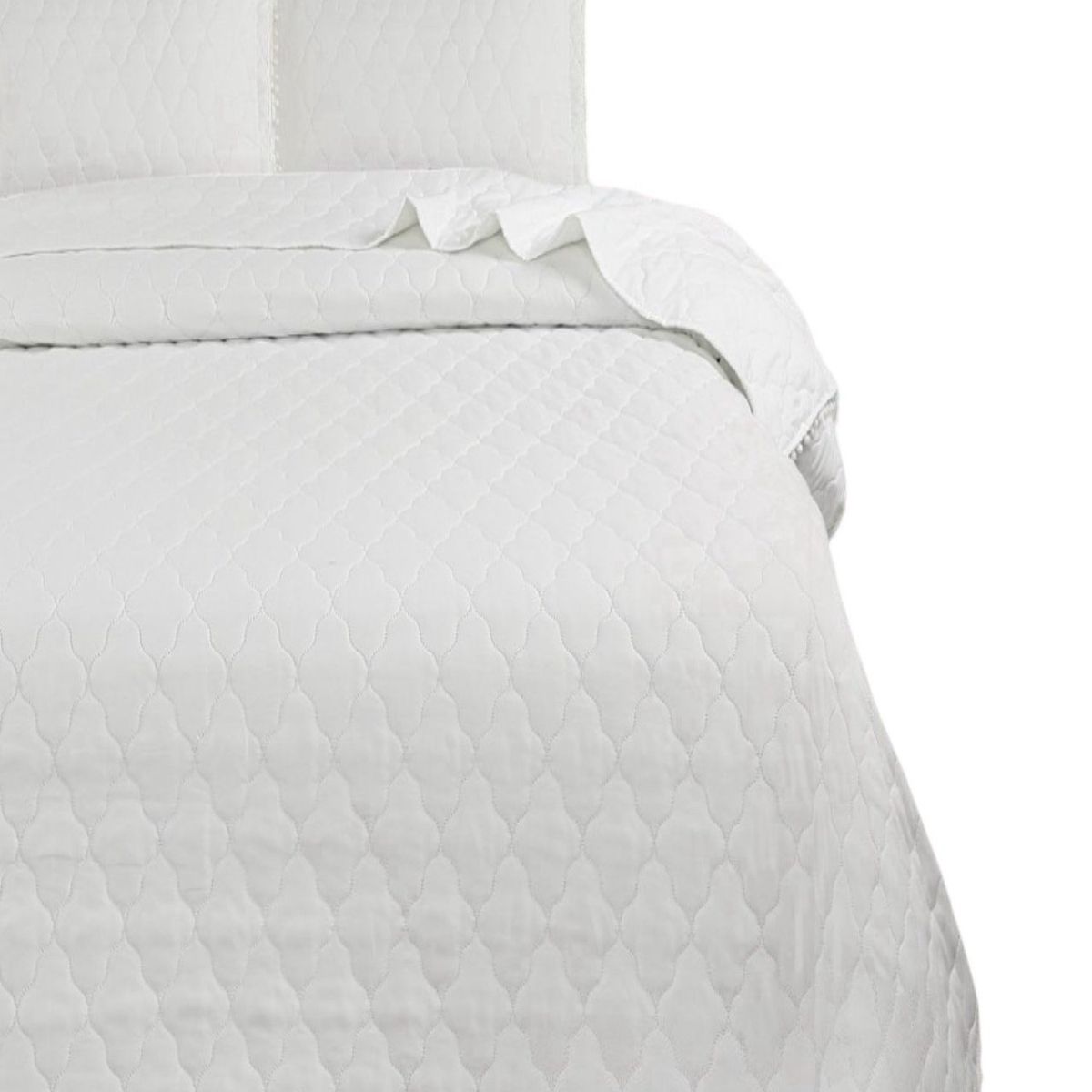 GENERICO - Cubrecamas Quilt Plaza y Media con Pompones B7