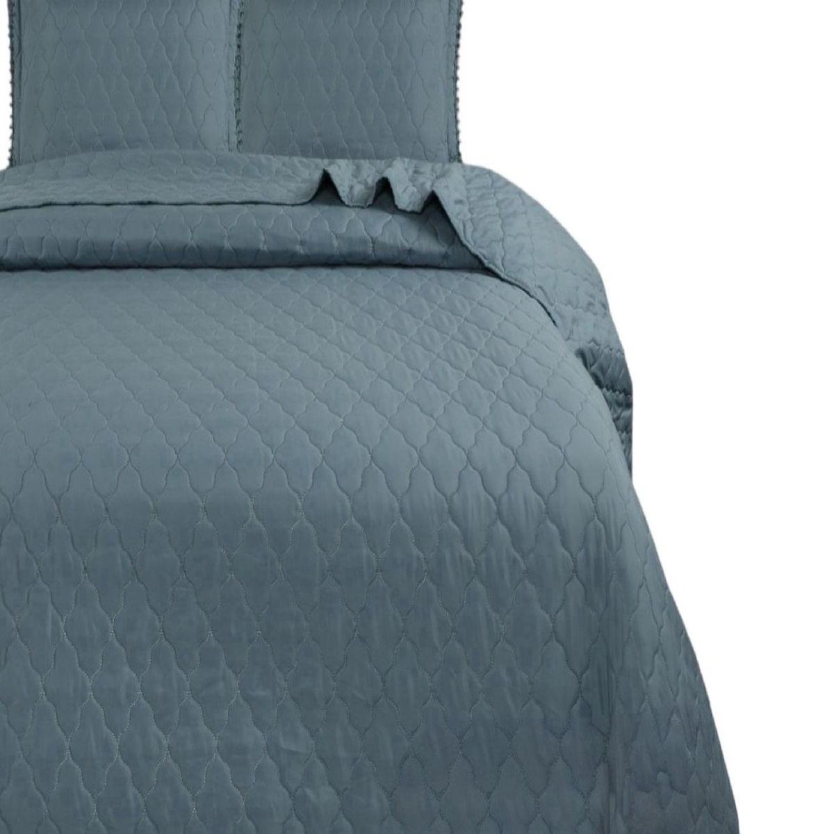 GENERICO - Quilt - Cubrecama 2 Plazas con Pompones B1