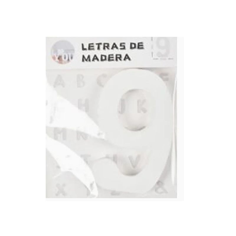 GENERICO - Números Decorativos De Madera «9» 11x6cm