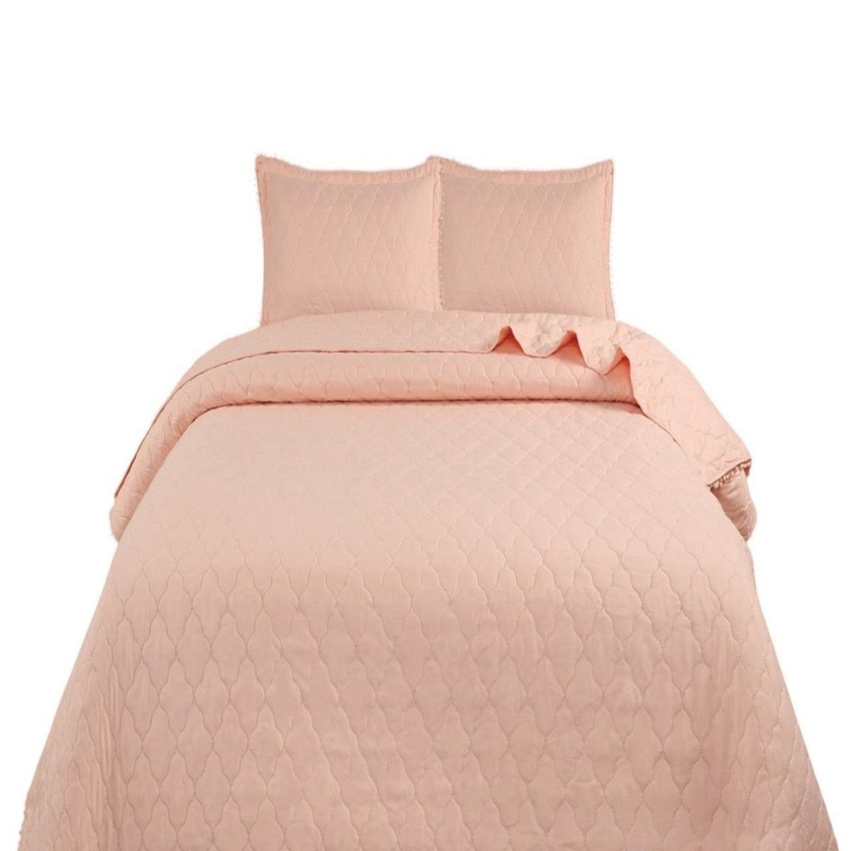 GENERICO - Quilt - Cubrecama Plaza y Media con Pompones B9
