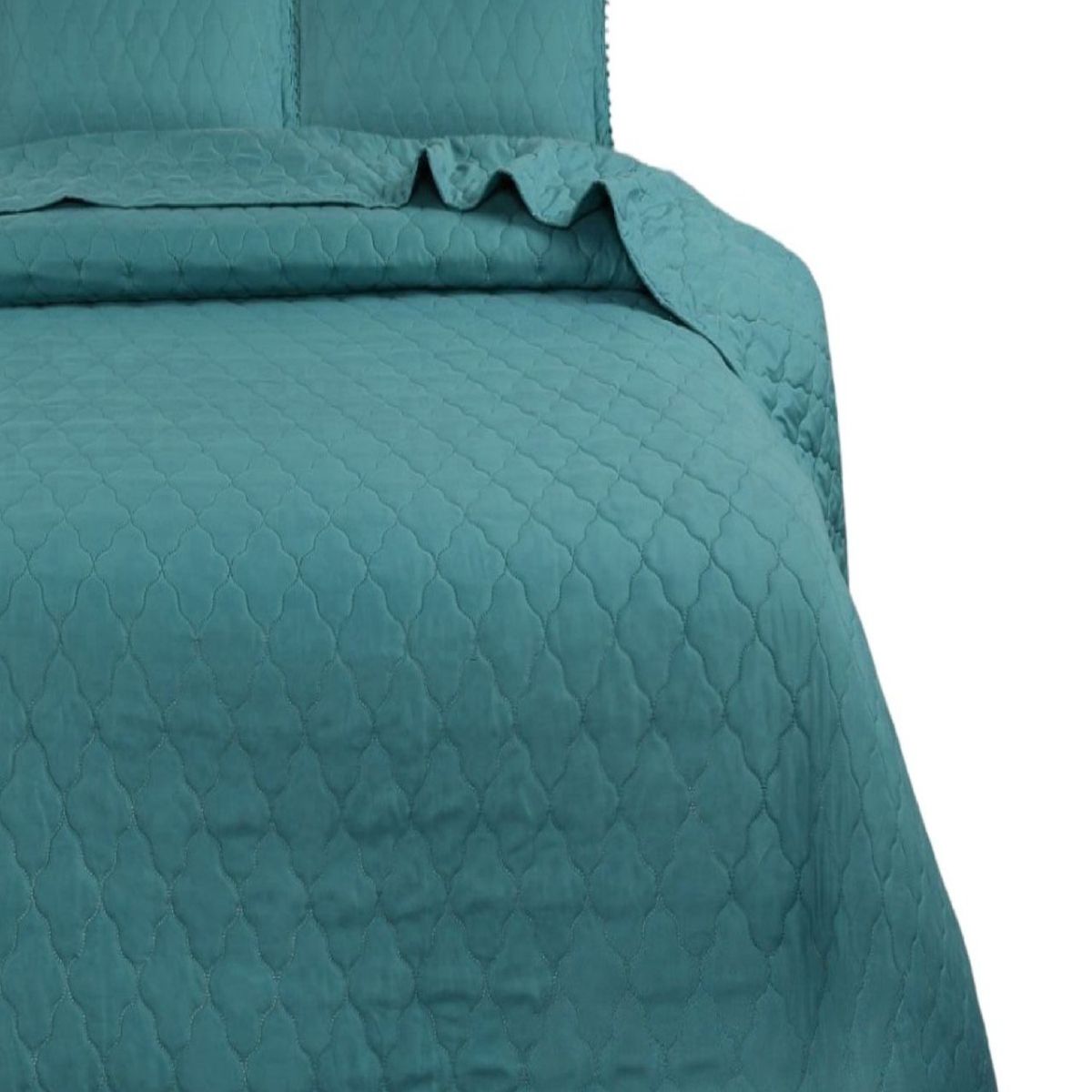 GENERICO - Quilt - Cubrecama 2 Plazas con Pompones B4