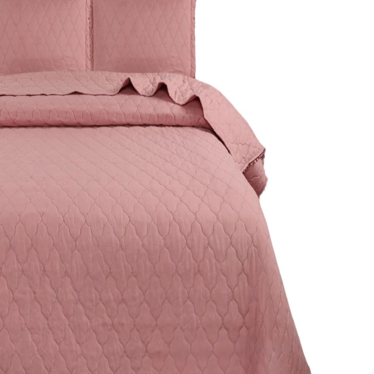 GENERICO - Quilt - Cubrecama 2 Plazas con Pompones B6