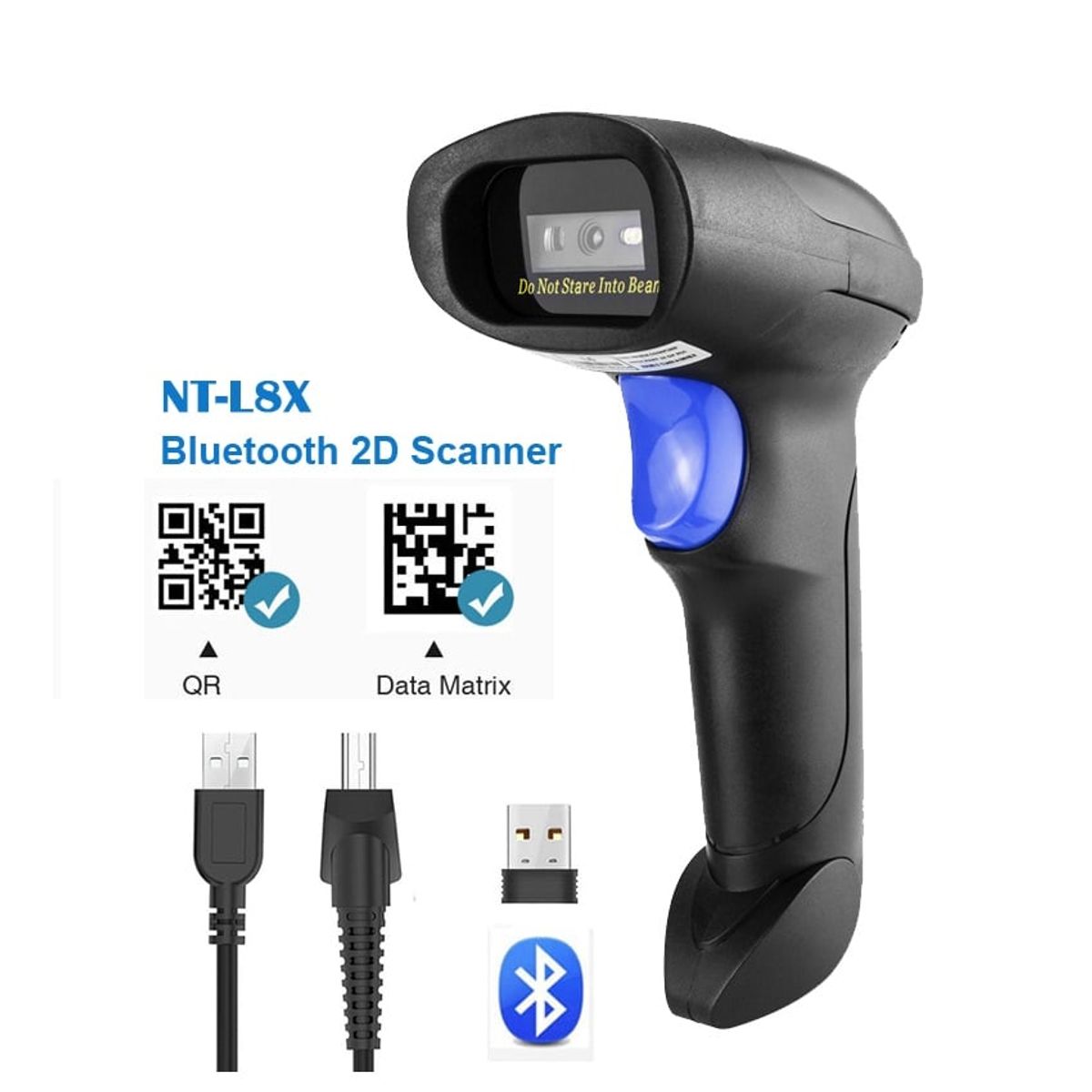 NETUM - Escaner Laser Bluetooth De Códigos De Barra Qr Pdf417 2D Netum NT-L8BL