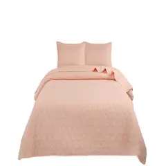 GENERICO - Quilt - Cubrecama 2 Plazas con Pompones B9