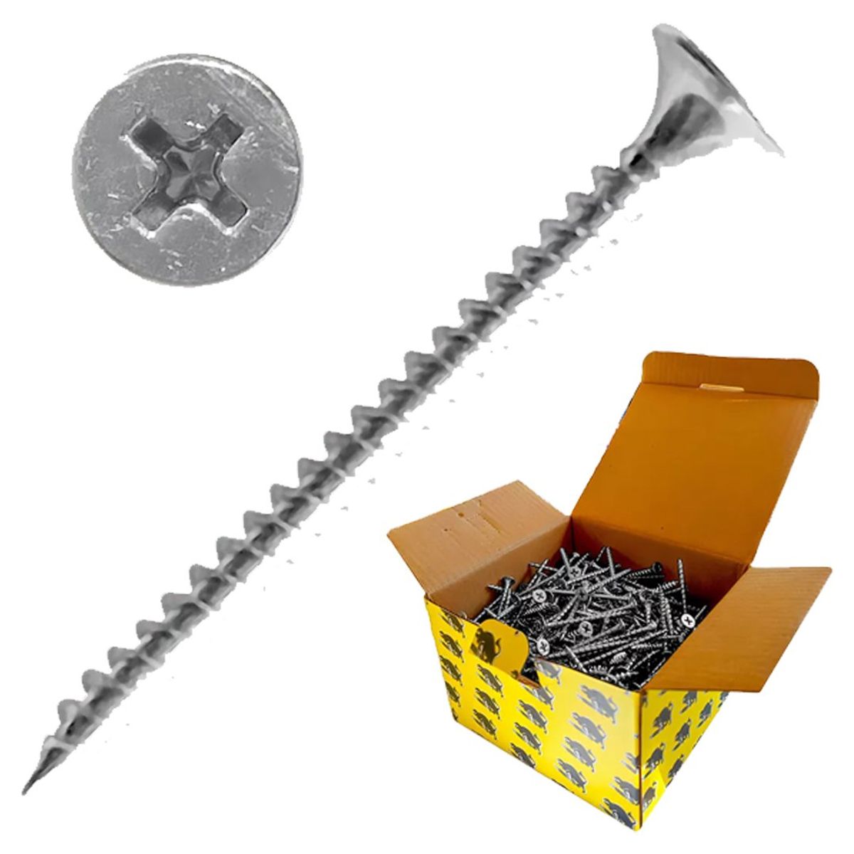 GENERICO - Tornillo Volcanita Punta Fina 6 X 2 Madera Yeso 450pcs