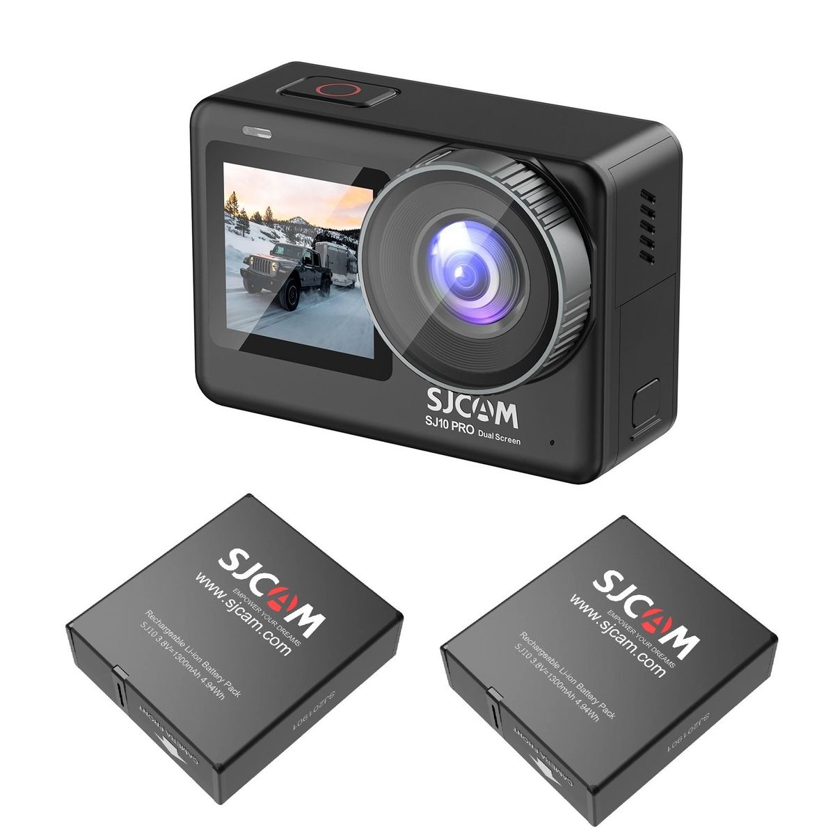 SJCAM - Cámara Deportiva SJCAM SJ10 PRO 4K 60FPS WIFI Estabilizador 2 baterias