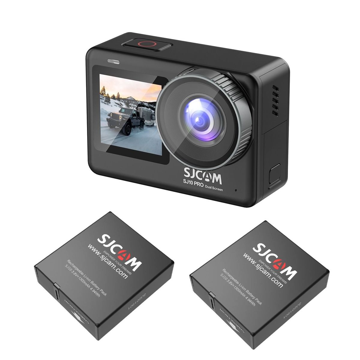 SJCAM - Cámara Deportiva SJCAM SJ10 PRO 4K 60FPS WIFI Estabilizador 2 baterias