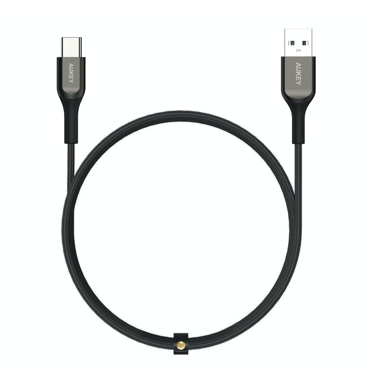AUKEY - AUKEY Cable USB-A a USB-C Kevlar 2m Carga rápida 3.0 Negro - CB-AKC2 (Not Box) - Negro