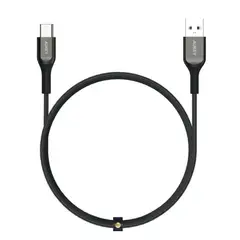 AUKEY - Cable USB-A a USB-C Kevlar 2m Carga rápida 3.0 Negro - CB-AKC2 (Not Box) - Negro