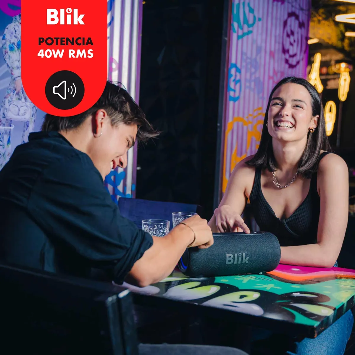 BLIK - Parlante Bluetooth Portátil Blik Live2 40W IPX5 9 Hrs