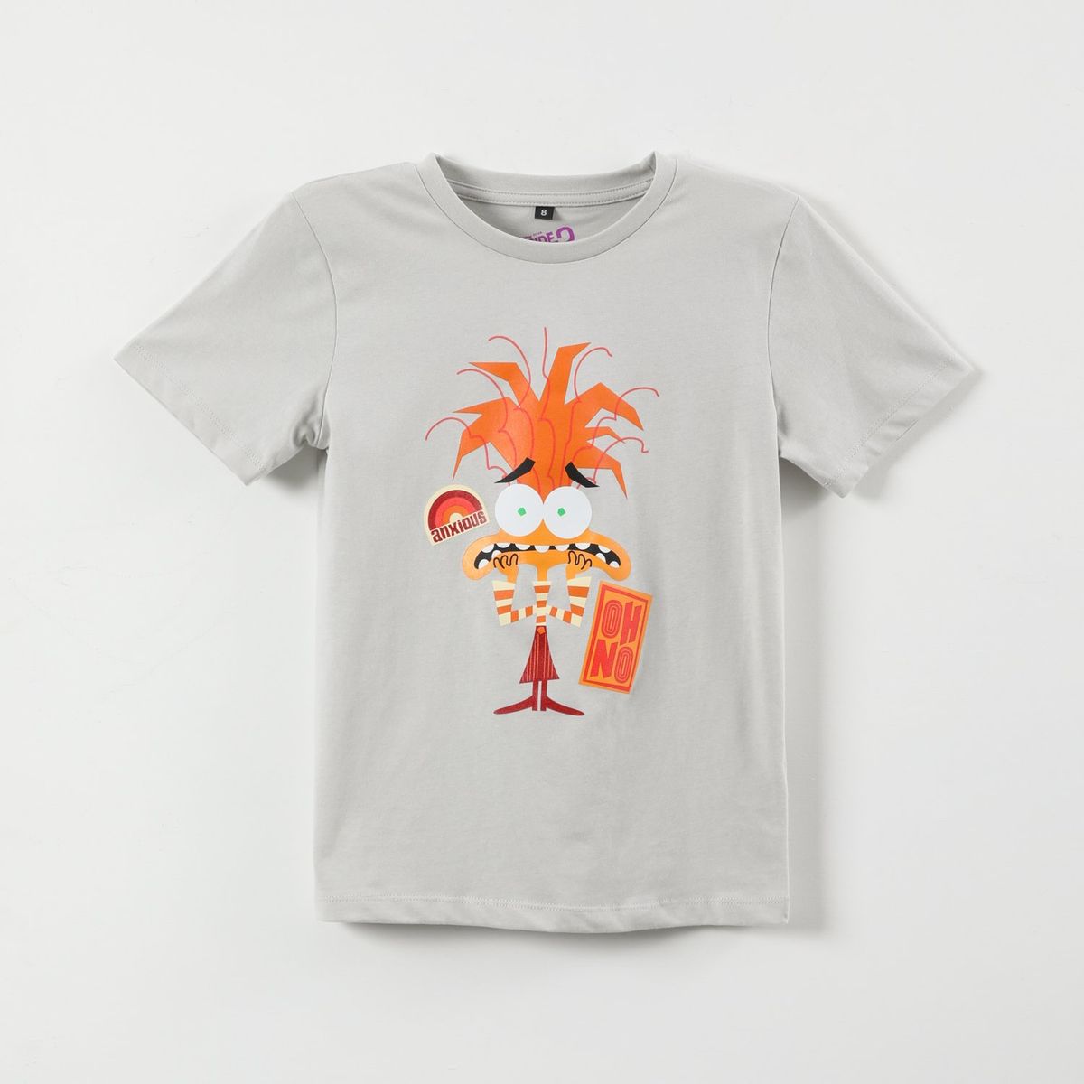 DISNEY - Polera Manga Corta Niño Intensamente Gris Disney