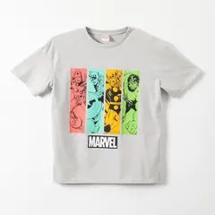 MARVEL - Polera Manga Corta Niño Personajes Avengers Gris