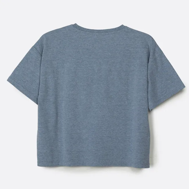 STAR WARS - Polera Manga Corta Niña Baby Yoda Azul Star Wars