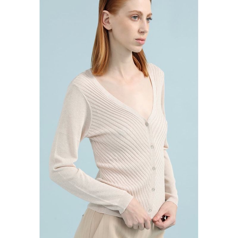 LIOLA - Cardigan Tejido Lurex Mix, Rosa Liola