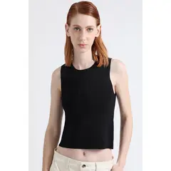 LIOLA - Top Tejido Punto Con Aplicacion, Negro