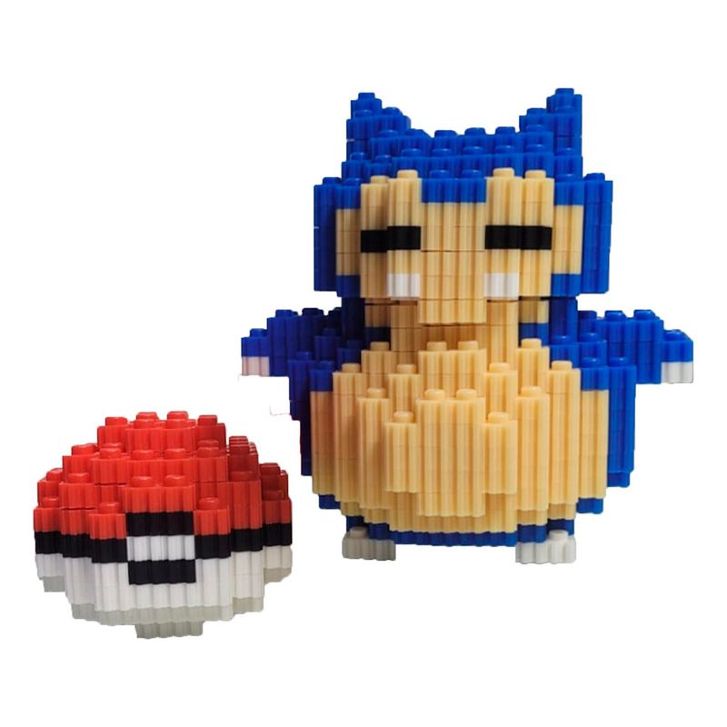 GENERICO - ARMABLE 3D MICRO BLOCKS SNORLAX 15CM
