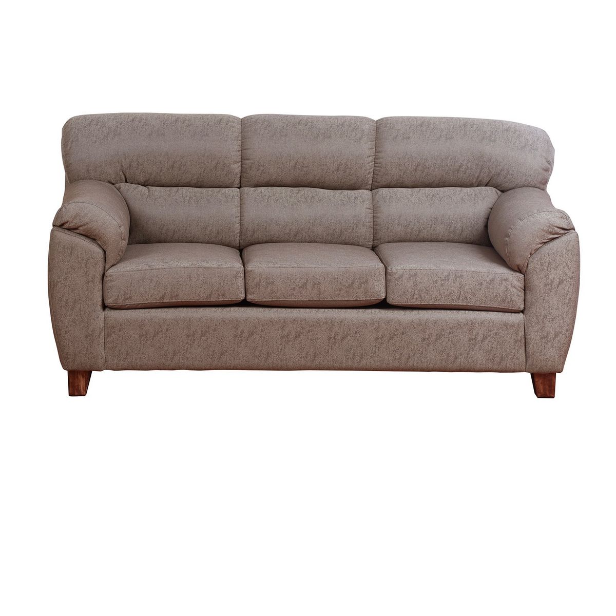 MUEBLES AMERICA - Sofá Ivannia 3 Cuerpos Lino Sidelli Café