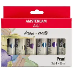 AMSTERDAM - Acrílico Pack 6 Colores 20ml Perlados