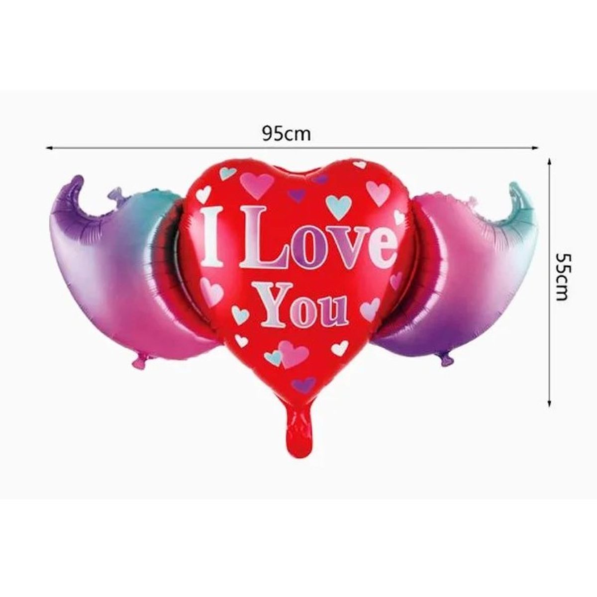 GENERICO - Set de Globos Corazón Con Alas 55x95cm