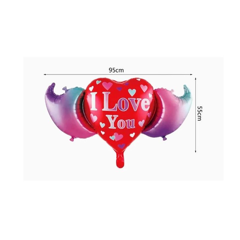 GENERICO - Set de Globos Corazón Con Alas 55x95cm