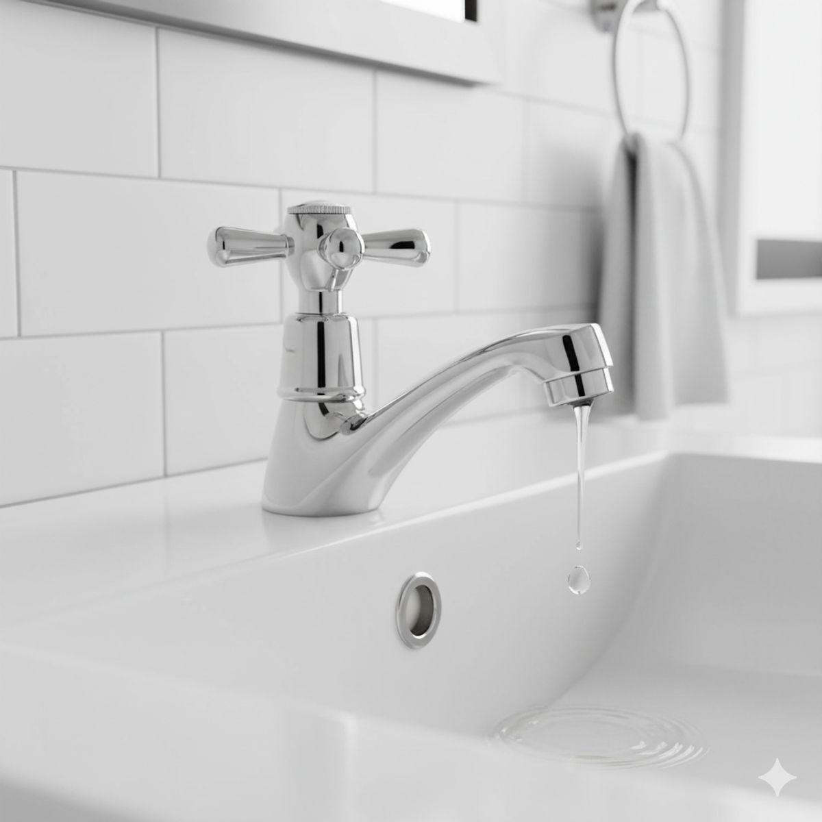 STRETTO - Llave Grifo Lavatorio Mossini Cruz Marca Stretto