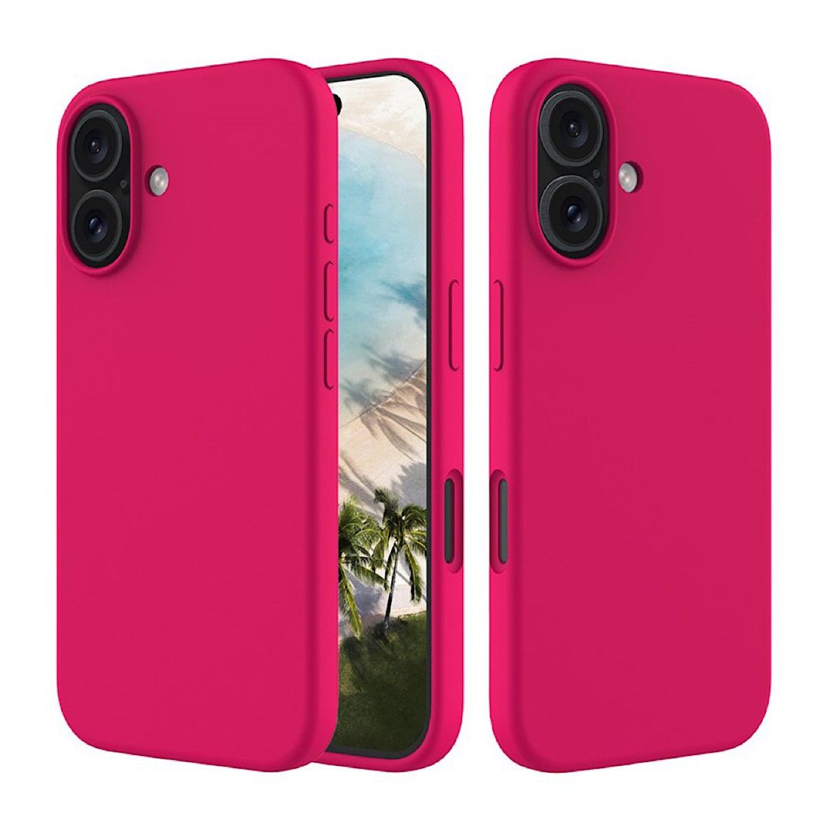 GENERICO - Carcasa De Silicona Para iPhone 16 Normal - Fucsia