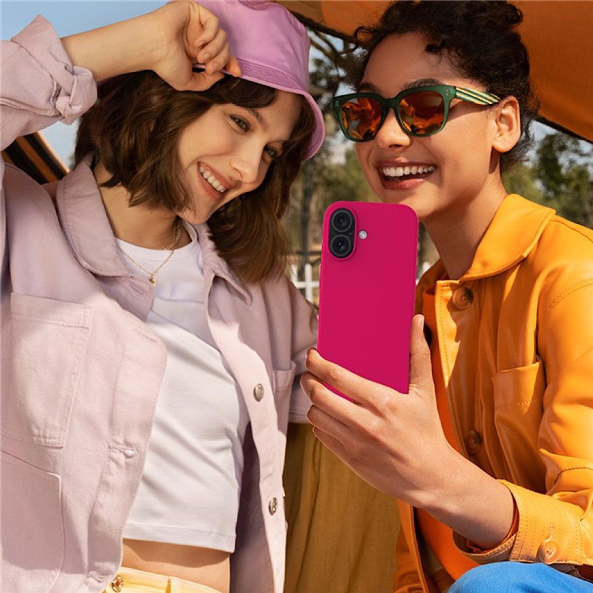 GENERICO - Carcasa De Silicona Para iPhone 16 Normal - Fucsia