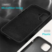Carcasa De Silicona Para iPhone 16 Normal - Negro