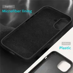 GENERICO - Carcasa De Silicona Para iPhone 16 Normal - Negro