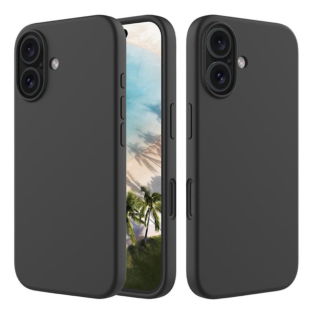GENERICO - Carcasa De Silicona Para iPhone 16 Plus - Negro