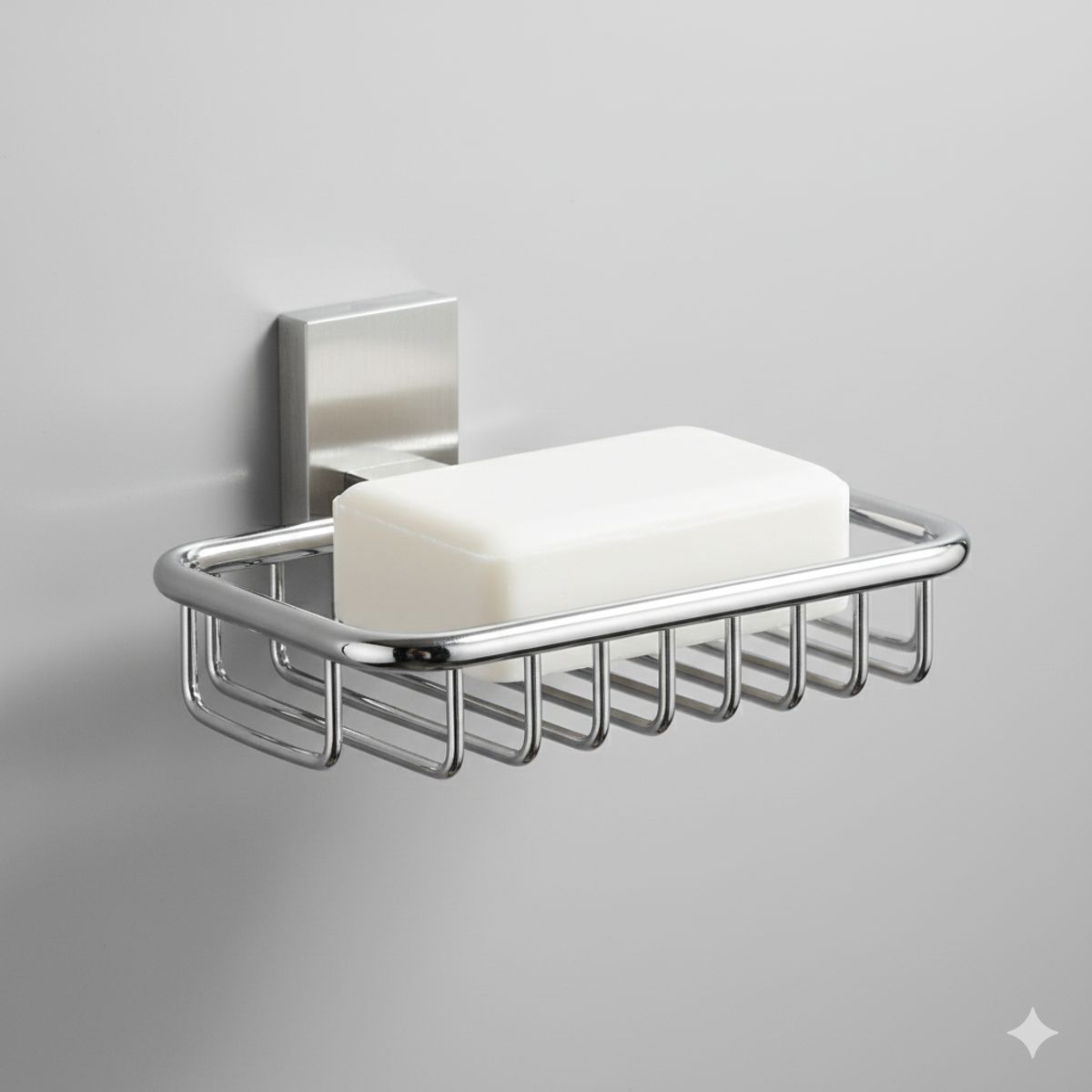 STRETTO - Porta Jabón Jabonera Soporte Base Para Jabón Taff Cromo Stretto